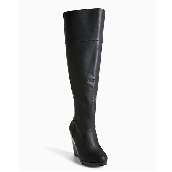 Torrid Shoes - TORRID Over The Knee Wedge Boots Size 10 NWT